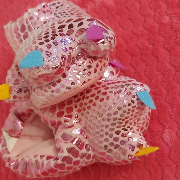 Toddler girl's dinosaur slippers, size L 9-10 - Picture 2 of 7